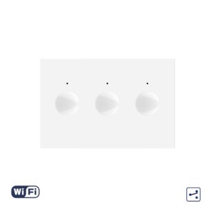 Modul Intrerupator Triplu Cap Scara / Cruce Wi-Fi cu Touch LIVOLO, standard italian – Serie Noua, Alb
