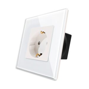 Priza Simpla LUXION cu Rama din Sticla