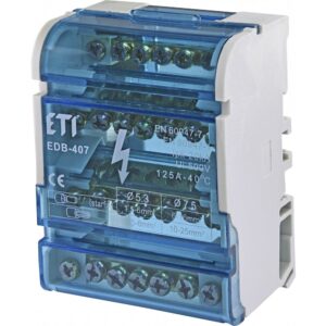Bloc distributie tetrapolar ETI, 4 bare x 7 poli, 125A EDB-407 Eti 001102303