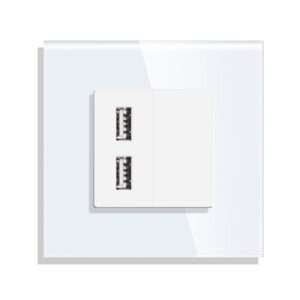 Priza USB cu Rama din Sticla LUXION