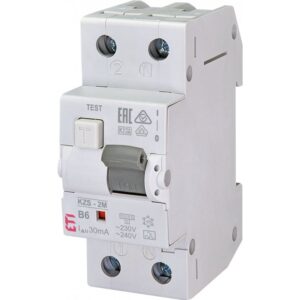Diferential RCBO, ETI 002173201, KZS-2M A B6/0.03