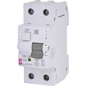 Siguranta automata diferentiala RCBO 1P+N 20A/10mA C TIP A 10kA KZS-2M Eti 002173725