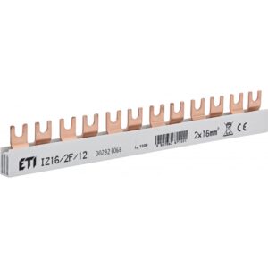 Busbar 2P, tip furca, 12 module, 100A IZ16/2F/12 Eti 002921066