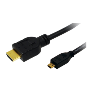 CABLU video LOGILINK, micro(D) HDMI (T) la HDMI (T) 1.4, 1.5m, conectori auriti, rezolutie maxima 4K (3840 x 2160) la 30 Hz, plastic, dublu ecranaj, negru, "CH0031" (timbru verde 0.18 lei)