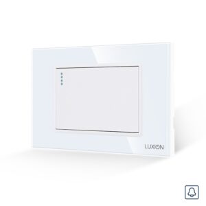 Intrerupator cu Revenire (Sonerie) Mecanic LUXION cu Rama din Sticla, Standard Italian, 3M