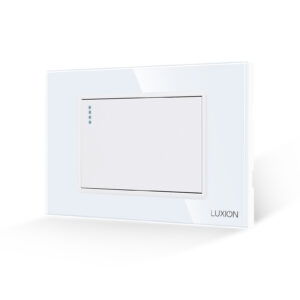 Intrerupator Simplu Mecanic LUXION cu Rama din Sticla, Standard Italian, 3M