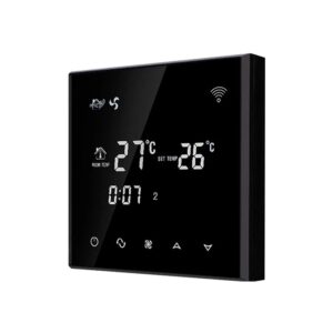 Termostat cu fir pentru aer conditionat BeOk TGT70WIFI-AC4, Compatibil cu sisteme HVAC, Aplicatia Smart Life