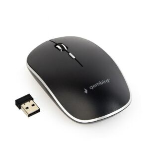 MOUSE GEMBIRD, PC sau NB, wireless, 2.4GHz, optic, 1600 dpi, butoane/scroll 4/1, , negru, "MUSW-4B-01" (timbru verde 0.18 lei)