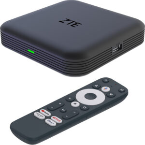 Media-player ZTE ZXV10 Media Box, 4K, Google TV, Chromecast, Quad-Core, 32 GB, Wi-Fi, Bluetooth, HDMI, Telecomanda comenzi vocale, Black