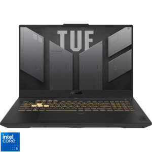 Laptop ASUS Gaming 17.3'' TUF F17 FX707VJ, FHD 144Hz, Procesor Intel® Core™ 5 210H (12M Cache, up to 4.80 GHz), 16GB DDR4, 512GB SSD, GeForce RTX 3050 6GB, No OS, Mecha Gray