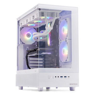 PC Gaming DRAGON Epic Elite Alb, AMD Ryzen 5 9600X 3.9GHz, 32GB DDR5, 1TB SSD, RTX 5070 12GB GDDR7, Iluminare RGB