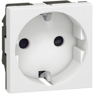 Priza shuko 2 module borne conexiune rapida Legrand Mosaic 077211, alb