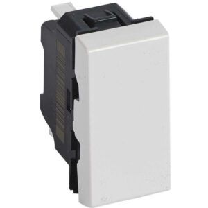 Buton cu revenire Legrand Mosaic 078714, 1P, 1M, 6A, culoare alba, antimicrobian / 078714L