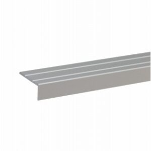 Profil aluminiu pentru treapta cu surub S46  Argintiu  10x25mm  3 m