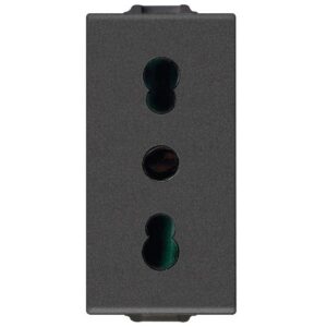 Priza 1 modul standard italian Vimar Neve Up 09203.CM, 2P+E 16A P17/11 carbon matt