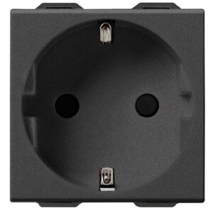 Priza schuko SICURY 2 module Vimar Neve Up 09208.CM, 2P+E 16A carbon matt