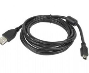 Cablu de date USB tata la mini USB 5PM tata, lungime cablu: 1.8m, bulk, Alb, GEMBIRD (CCF-USB2-AM5P-6)