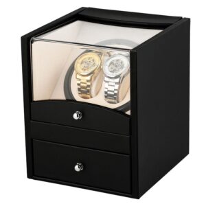 Watch Winder - 2 + 2 Negru Dispozitiv pentru intoarcere ceasuri CF-pu80