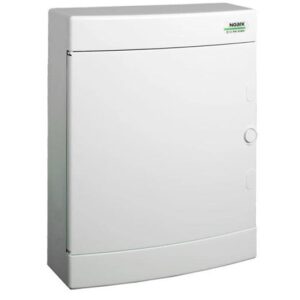Cofret de distributie din plastic, Noark 101507 PNS 24W, montare aparenta, usa alba, IP40, 2 randuri, 2x12 module