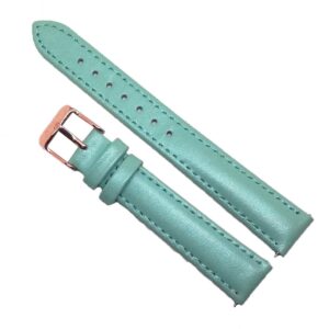 Curea de ceas din piele naturala Verde marin - 16mm - C3157