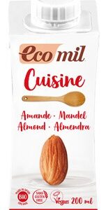 Crema vegetala bio pentru gatit din migdale natur, 200ml Ecomil Cuisine