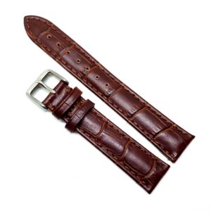 Curea Ceas „Heritage Brown” 9C1-B – Piele Naturală, Cusătură Maro (18mm - 24mm)