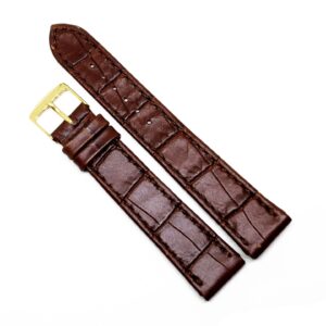 Curea Ceas „Fleurus Classic” – Piele Veritabilă de Vițel, Maro Închis (18mm - 24mm)