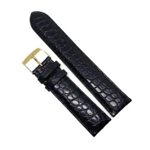 Curea de ceas neagra din piele veritabila de Crocodil - 1BE14D04P/5M