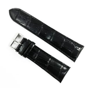 Curea de ceas  Neagra din piele de Vitel - 24mm - WZ3389