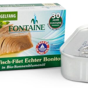 Bonito file de ton in ulei bio de floarea soarelui, 120g Fontaine