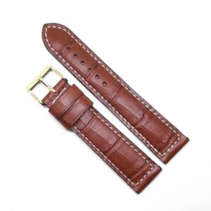 Curea Ceas „Fleurus Gold Heritage” – Piele Veritabilă de Vițel, Maro (20mm - 24mm)