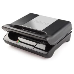 Grill electric 3 in 1 cu placi interschimbabile pentru pregatire sandwich, grill sau waffe Princess Compact Pro 117002, 700 W