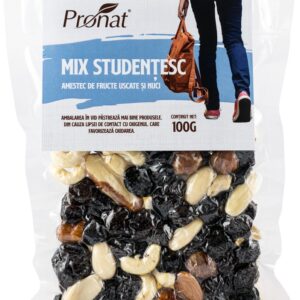 Mix Studentesc Amestec de fructe uscate si nuci 100g Pronat