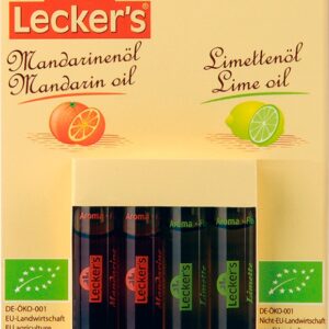 2 x Ulei de mandarine bio si 2 x ulei de limeta bio, x 2ml Lecker's