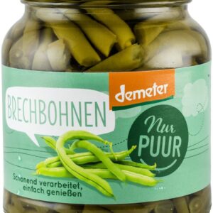 Fasole verde bio si demeter, 340g Nur Puur