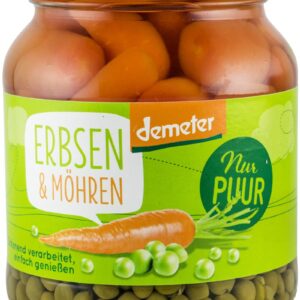 Mazare cu morcovi bio si demeter, 350g Nur Puur