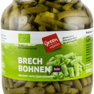 Fasole verde bio, 690g Green Organics