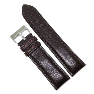 Curea de ceas din Piele Naturala - Culoare Maroniu, textura lucioasa - 24mm - GR3857