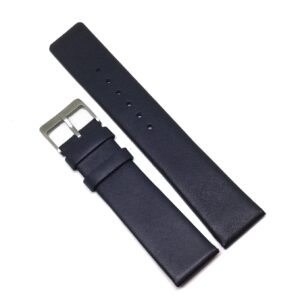 Curea de ceas din Piele Naturala - Culoare Neagra, textura mata 20mm 22mm - GR3860