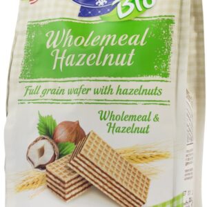 Napolitane bio cu faina integrala si alune, 175g Kastner