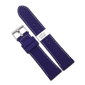 Curea pentru Ceas Morellato Carezza Silicone - Culoare Albastra, cusatura alba - 22mm - A01U3844187060CR