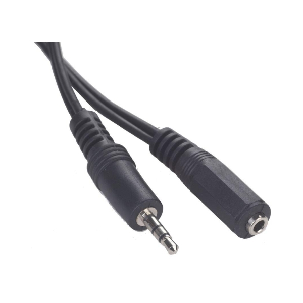 Cablu Audio stereo, conectori auriti 2x jack de 3.5mm mama-tata, lungime cablu: 5m, bulk, Negru, GEMBIRD (CCA-421S-5M)