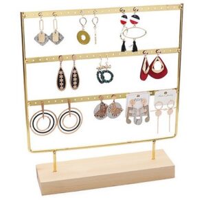 Expozor metalic pentru Cercei - Culoare Aurie / Alba / Neagra - WZ3931