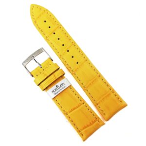 Curea de ceas Morellato Bolle Alligatore Calf - Culoare Galbena - 18mm 20mm 22mm 24mm - A01X2269480098CR