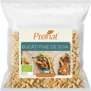 Bucati fine de soia bio, 200g proteina vegetala texturata TVP Pronat