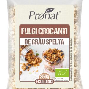 Fulgi crocanti bio de grau spelta 250g Pronat