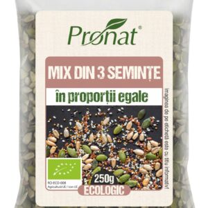 Mix bio din 3 seminte in proportii egale, 250g Pronat
