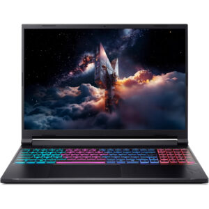Laptop Acer Gaming 16'' Nitro V 16S AI ANV16S-41, WUXGA IPS 180Hz, Procesor AMD Ryzen™ 5 240 (16M Cache, up to 5.0 GHz), 16GB DDR5, 1TB SSD, GeForce RTX 5060 8GB, No OS, Obsidian Black