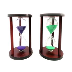 Clepsidra cu nisip colorat - Verde / Mov - 15 minute - WZ4120