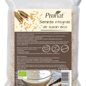 Seminte de susan integral bio, 500g Pronat